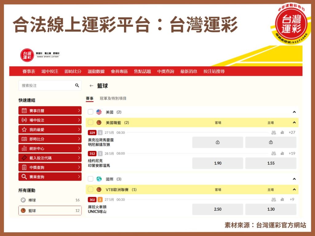 台灣運彩 合法運彩 中華運動彩券行 合法線上運彩 線上娛樂城風險 線上投注 運彩娛樂城 運彩線上投注 運彩高賠率 非法運彩平台