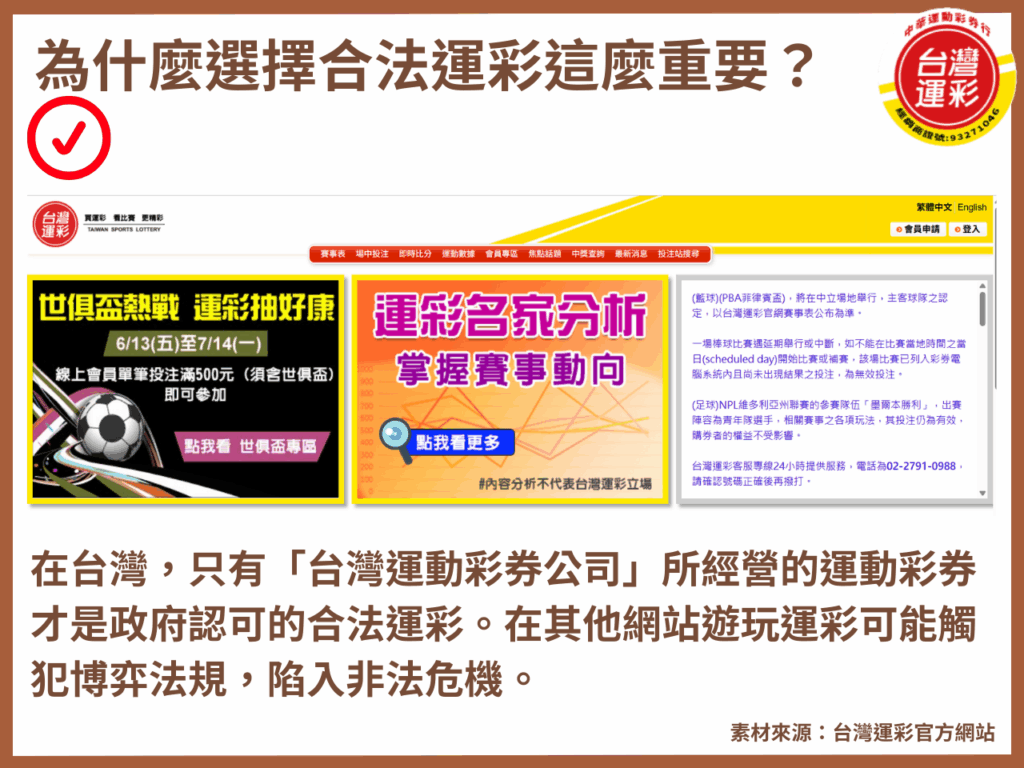 中華運動彩券行 台灣運動彩券 台灣運彩 台灣運彩合法嗎 台灣運彩第三屆 合法運彩 合法運彩投注 線上運彩投注 運動彩券 運彩經銷商